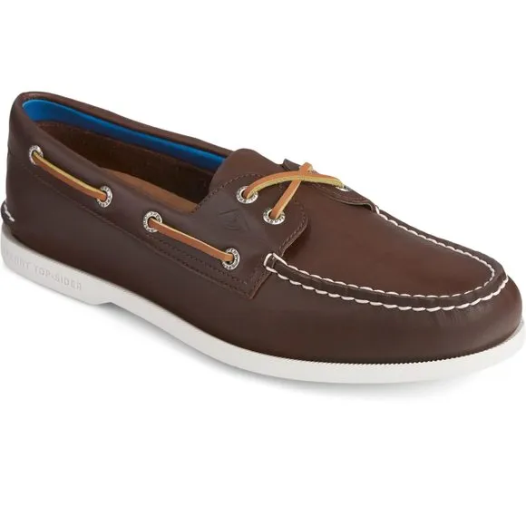 SPERRY MEN'S AUTHENTIC ORIGINAL PLUSHWAVE BOAT SHOE, BROWN, 13