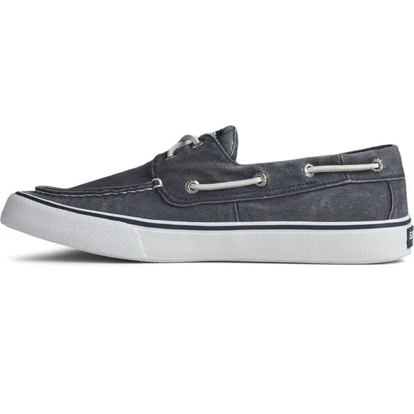 SPERRY MEN'S BAHAMA II BOAT SHOE, SALT WASHED NAVY, 10.5