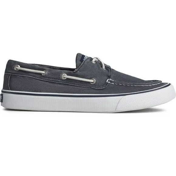 SPERRY MEN'S BAHAMA II BOAT SHOE, SALT WASHED NAVY, 10.5