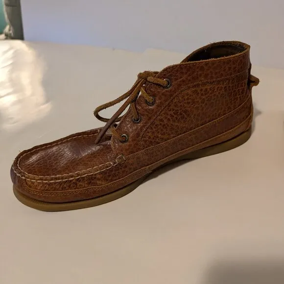 Sperry Original Boat Chukka Tumbled Leather Boots - Tan - Size 13