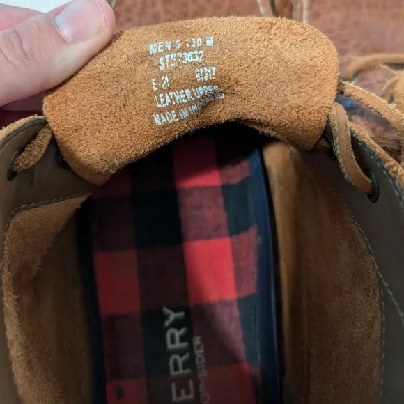 Sperry Original Boat Chukka Tumbled Leather Boots - Tan - Size 13