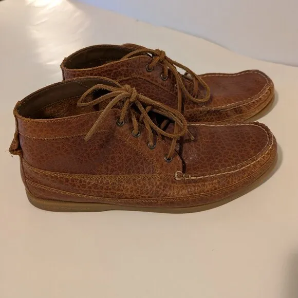Sperry Original Boat Chukka Tumbled Leather Boots - Tan - Size 13
