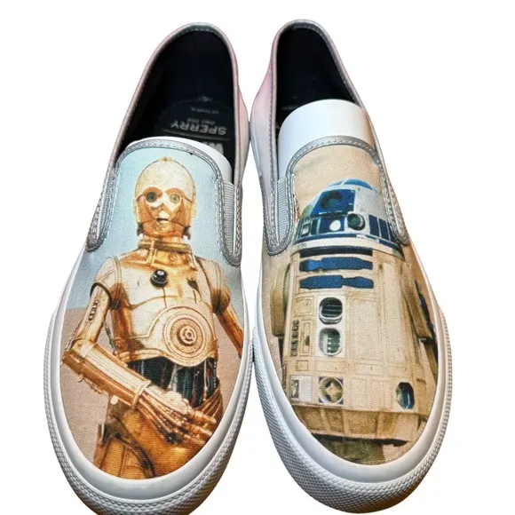 Sperry Star Wars R2-D2 C-3PO Slip-On Shoes Women's 9.5M Limited Edition
