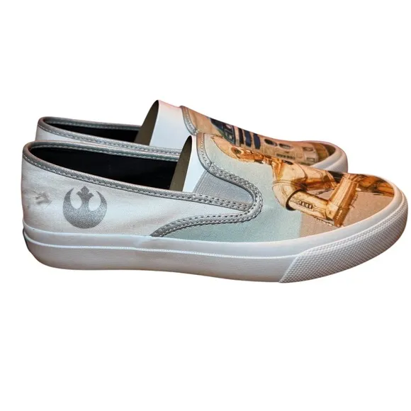 Sperry Star Wars R2-D2 C-3PO Slip-On Shoes Women's 9.5M Limited Edition