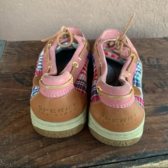 SPERRY Top-Sider Bluefish Wash Red Plaid Shoes