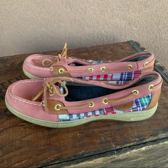 SPERRY Top-Sider Bluefish Wash Red Plaid Shoes