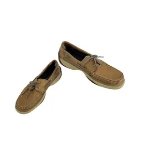Sperry Top Sider Boat Shoes 12 Tan Leather 0777924 Slip On Nautical Yacht Club