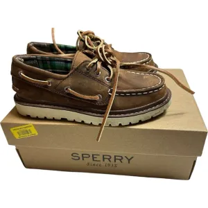 Sperry Top-Sider Boys Size 12.5 Brown Leather Casual Boat Preppy School Shoes