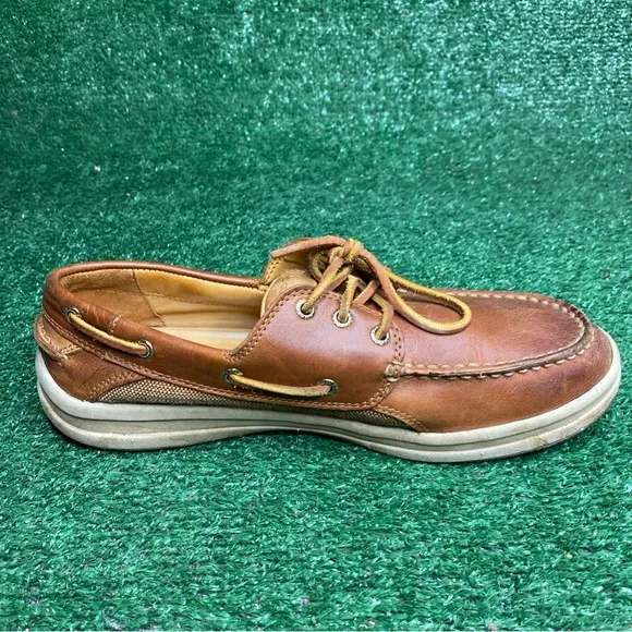 Sperry Top Sider GOLD CUP Boat Dock Brown Leather Loafer Shoes Mens 10.5 D