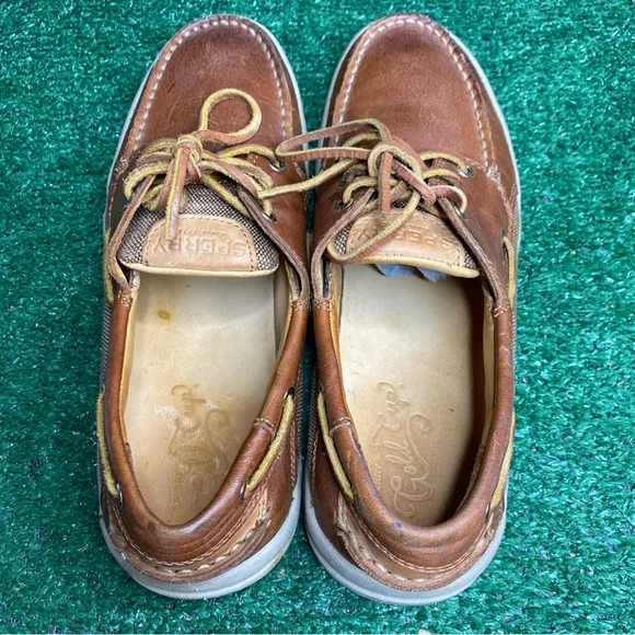 Sperry Top Sider GOLD CUP Boat Dock Brown Leather Loafer Shoes Mens 10.5 D