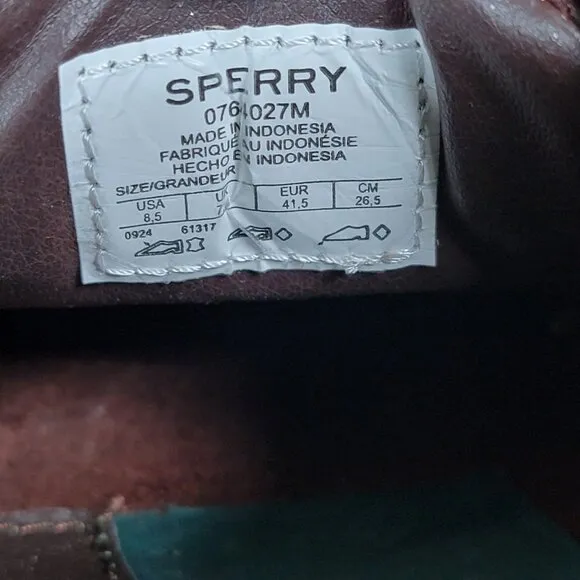Sperry Top-Sider Mako 2 Shoes Mens Size 8.5 Brown Boat Loafers Leather 2-Eye