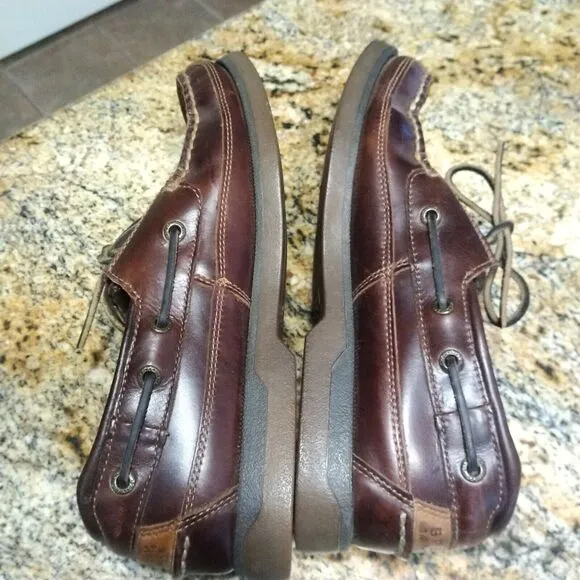 Sperry Top Sider Mako Collection 2 Eye Canoe Boat Shoe 0764027 Brown Leather 8.5