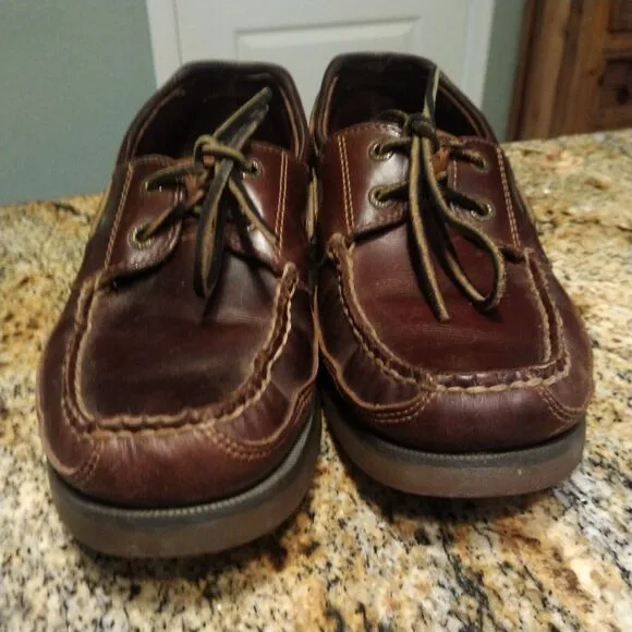 Sperry Top Sider Mako Collection 2 Eye Canoe Boat Shoe 0764027 Brown Leather 8.5