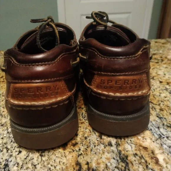 Sperry Top Sider Mako Collection 2 Eye Canoe Boat Shoe 0764027 Brown Leather 8.5