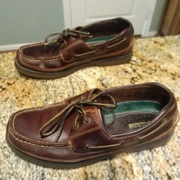 Sperry Top Sider Mako Collection 2 Eye Canoe Boat Shoe 0764027 Brown Leather 8.5