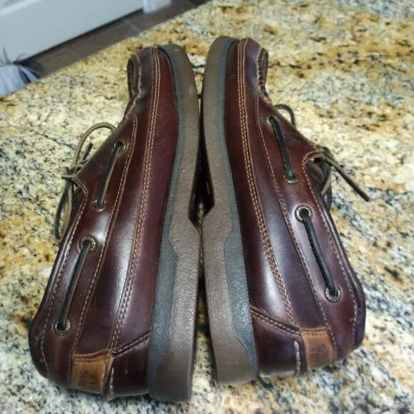 Sperry Top Sider Mako Collection 2 Eye Canoe Boat Shoe 0764027 Brown Leather 8.5