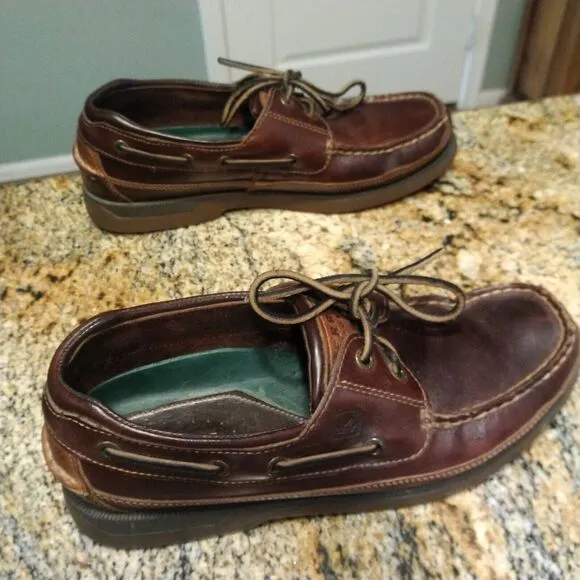 Sperry Top Sider Mako Collection 2 Eye Canoe Boat Shoe 0764027 Brown Leather 8.5