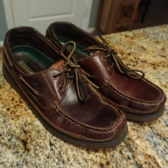 Sperry Top Sider Mako Collection 2 Eye Canoe Boat Shoe 0764027 Brown Leather 8.5
