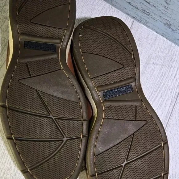 Sperry Top Sider Men's Lanyard 2 Eye Dark Tan Boat Shoes 9.5 WIDE Never Worn!