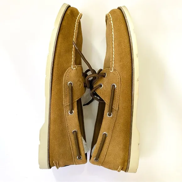 Sperry Top-Sider Mens Leeward Boat Shoe Tan Leather Size 13