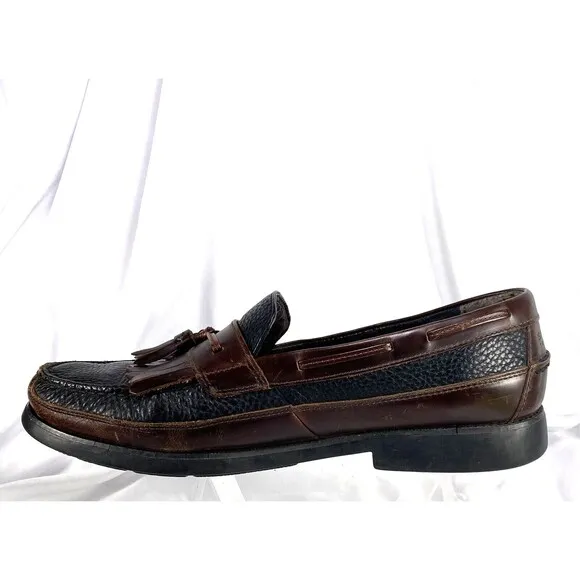 Sperry Top Sider Men's Sz. 14 M Mahogany Leather Moccasin Kiltie Tassel Loafer