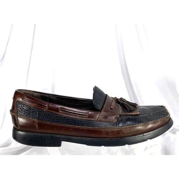Sperry Top Sider Men's Sz. 14 M Mahogany Leather Moccasin Kiltie Tassel Loafer