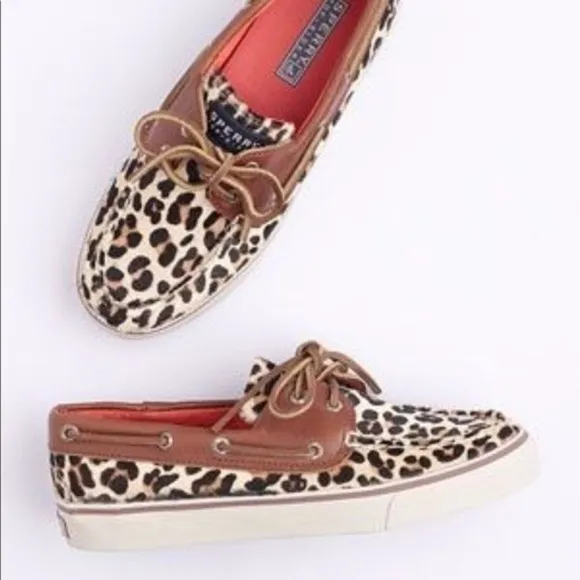 SPERRY TOP-SIDER Womens Boat Shoes Cheetah Print