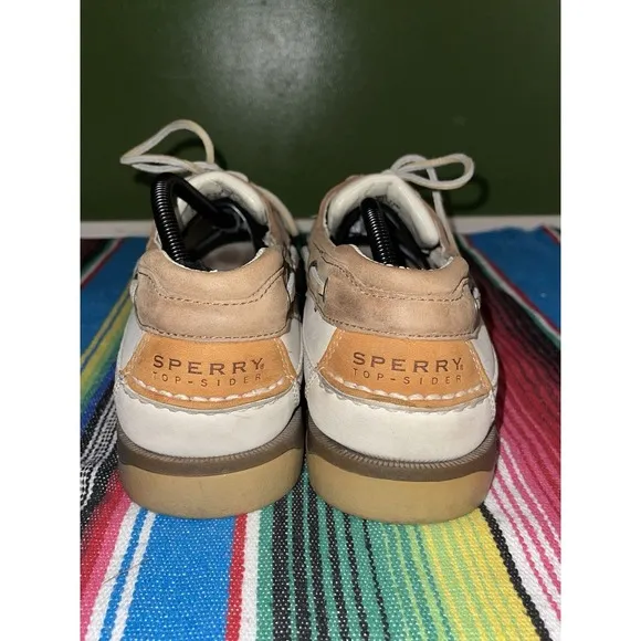 Sperry Topsider Shoes Men 13M Beige &amp;  Ivory 0768101 Casual Beach Resort Cruise‎