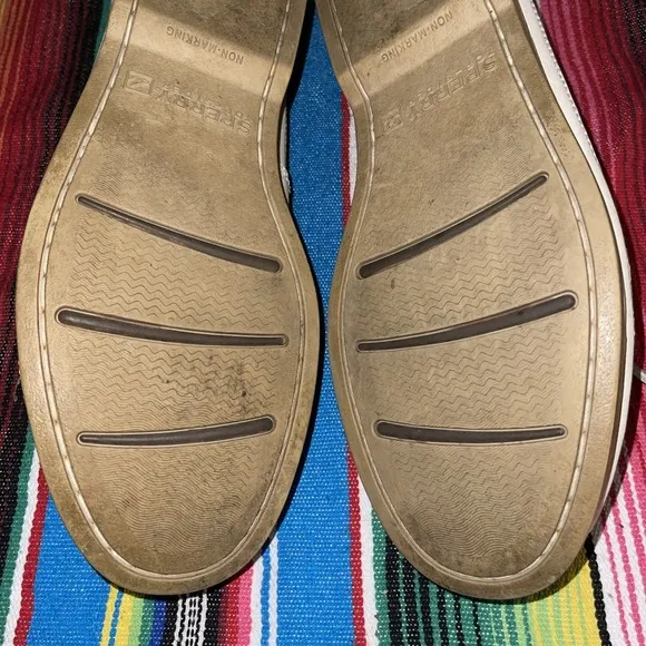 Sperry Topsider Shoes Men 13M Beige &amp;  Ivory 0768101 Casual Beach Resort Cruise‎