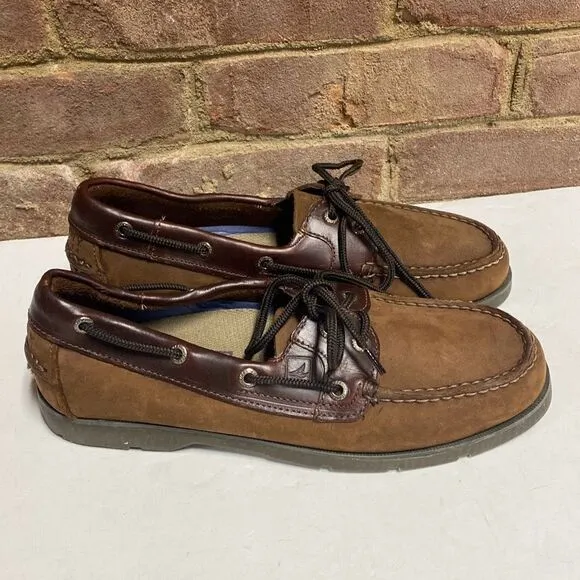 Sperry Brown Leeward Boat Shoe Size 8