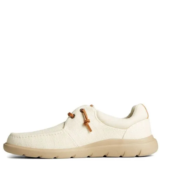 SPERRY TOP-SIDER Men's Captains Moc Toe Hemp Boat  Shoe, Size 11.5, Ivory, NWT
