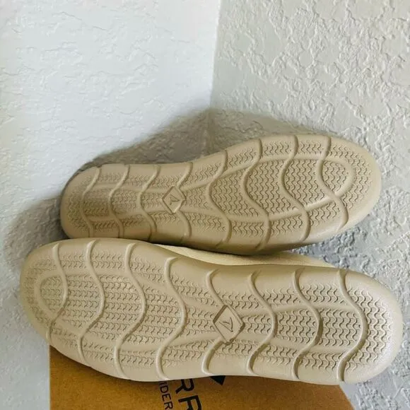 SPERRY TOP-SIDER Men's Captains Moc Toe Hemp Boat  Shoe, Size 11.5, Ivory, NWT
