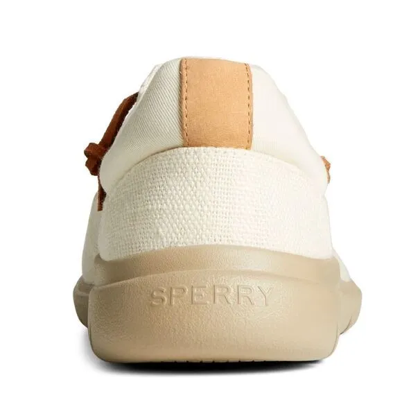 SPERRY TOP-SIDER Men's Captains Moc Toe Hemp Boat  Shoe, Size 11.5, Ivory, NWT