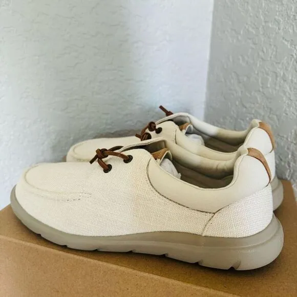 SPERRY TOP-SIDER Men's Captains Moc Toe Hemp Boat  Shoe, Size 11.5, Ivory, NWT