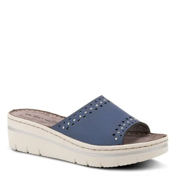 Spring Step Shoes Flexus Basie Women's Slide Sandals NAVY
