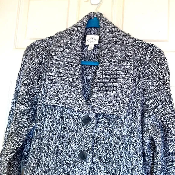 St. John’s Bay Grey Thick Sweater Jacket Size Large