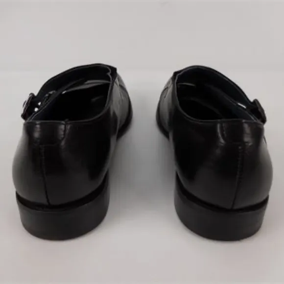 Stacy Adams Jennings Cap Toe Double Monk Black Leather Shoes Size 11