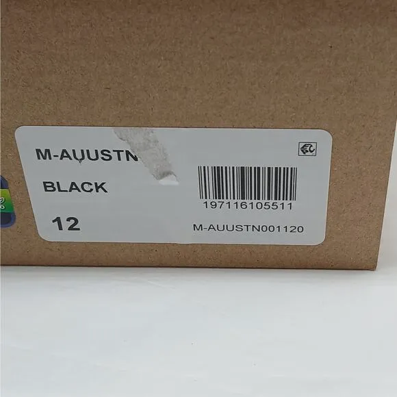 Steve Madden Auustn Combat Boots Men's Size 12 Black Ortholite Work Moto Biker