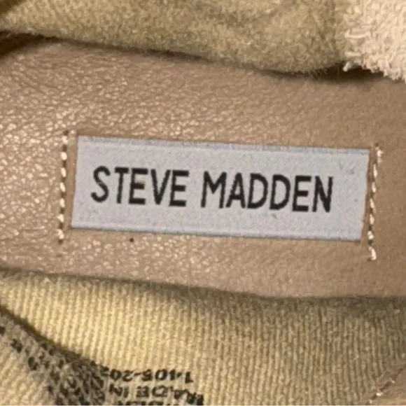 Steve Madden Jamisyn Sand Suede Ankle Chunky Combat Boots Size 9 1/2 NIB