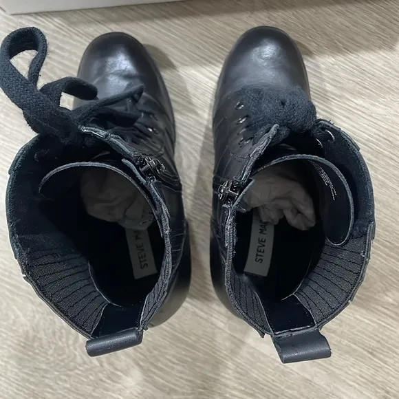 Steve Madden Lead Black Boots- Size 7