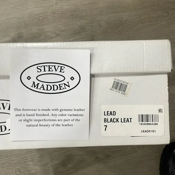 Steve Madden Lead Black Boots- Size 7