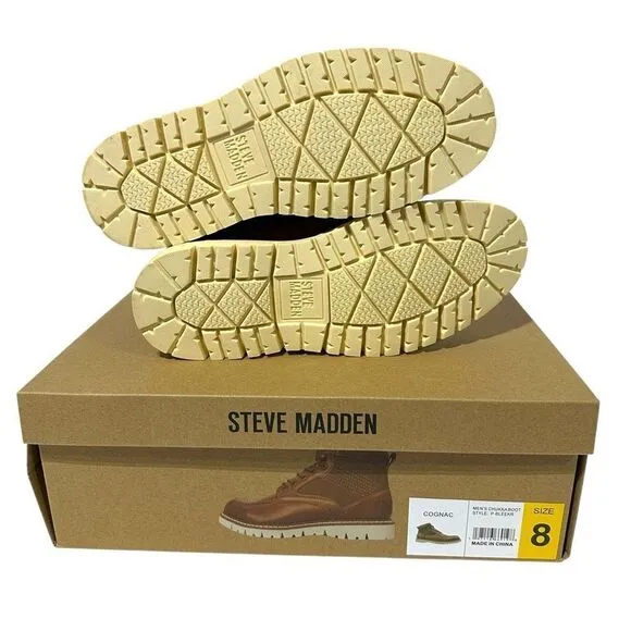 Steve Madden Men's Bleeker Boot Color Cognac Size 8