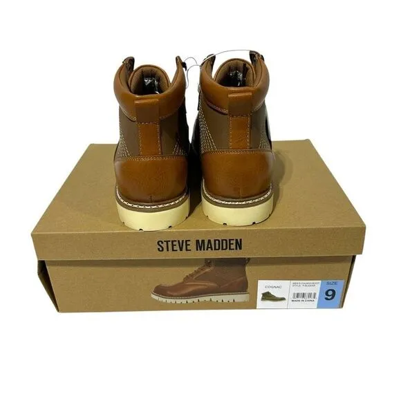 Steve Madden Men's Bleeker Boot Color Cognac Size 9