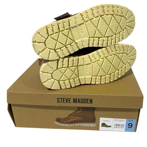 Steve Madden Men's Bleeker Boot Color Cognac Size 9