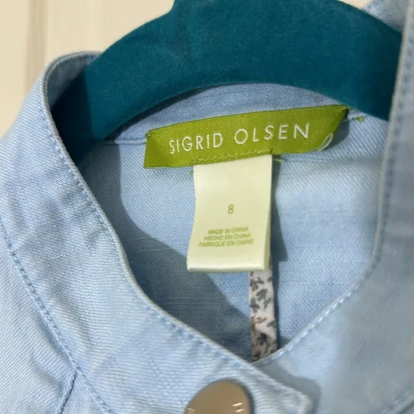 Stylish Cotton Summer Jacket Sky Blue Size 8 Medium