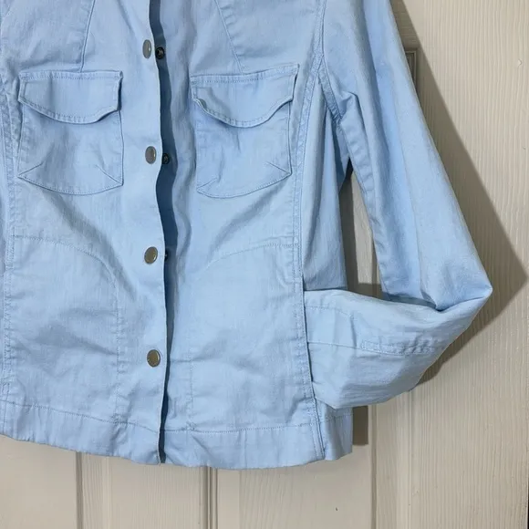 Stylish Cotton Summer Jacket Sky Blue Size 8 Medium