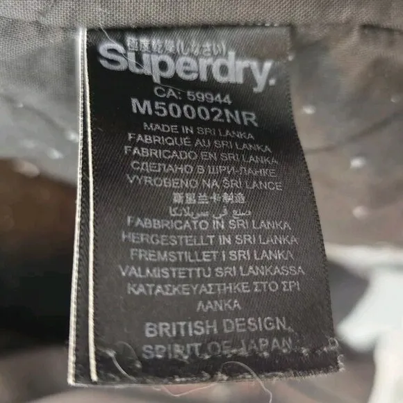 SUPERDRY Men's Rookie Utility Parka Jacket Military Issue Grey Medium Gorpcore