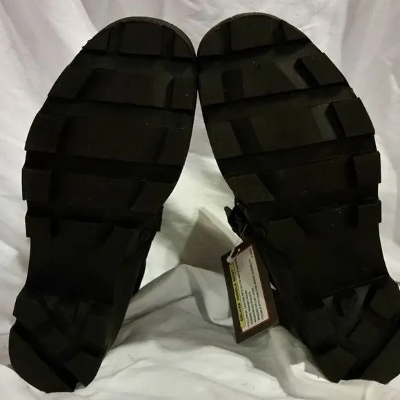 sz11R MIL-SPEC MILITARY JUNGLE COMBAT BOOTS BLACK HOT WEATHER VENTED IH 00307