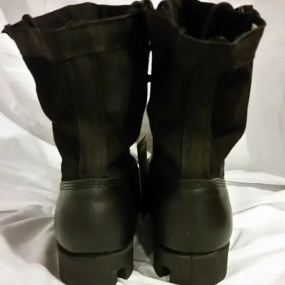 sz11R MIL-SPEC MILITARY JUNGLE COMBAT BOOTS BLACK HOT WEATHER VENTED IH 00307