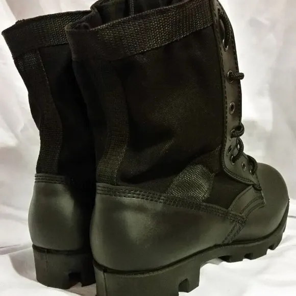 sz11R MIL-SPEC MILITARY JUNGLE COMBAT BOOTS BLACK HOT WEATHER VENTED IH 00307